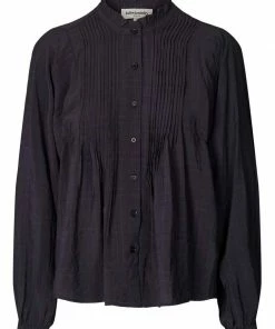 Lollys Laundry Balu Check Shirt In Washed Black