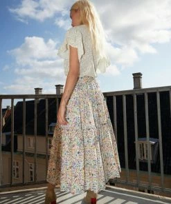 Lollys Laundry Sunset Skirt Multi Flower Print