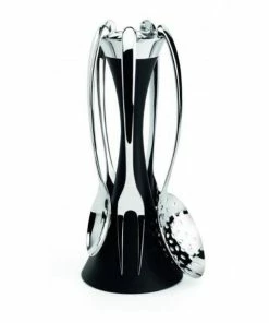 Robert Welch Black Utensil Stand Set 4 P