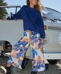 Lollys Laundry Estrid Trousers - Blue Flower