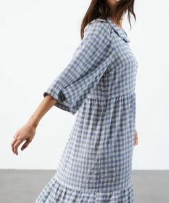 Lollys Laundry Sonya Dress - Dusty Blue