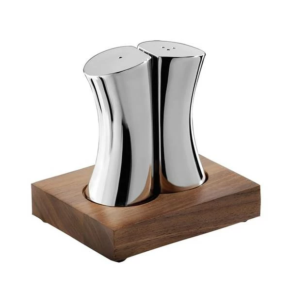 Robert Welch Drift With Walnut Base Salt Pepper Shakers 1 Robert Welch Drift With Walnut Base Salt Pepper Shakers