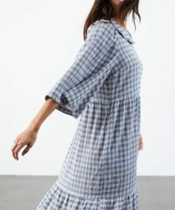 Lollys Laundry Sonya Dress - Dusty Blue