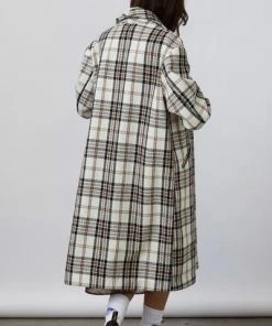 Lollys Laundry Billie Coat Black White Check