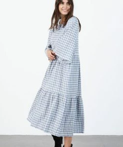 Lollys Laundry Sonya Dress - Dusty Blue