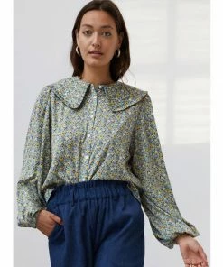 Lollys Laundry Luke Shirt Green Floral