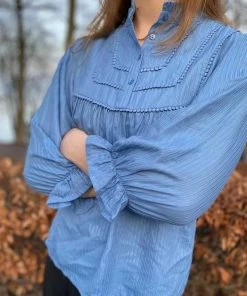 Lollys Laundry Huxi Shirt Dusty Blue