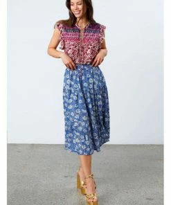 Lollys Laundry Morning Skirt Blue Flower