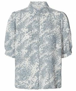 Lollys Laundry Zoe Petal Shirt In Blue