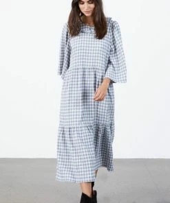 Lollys Laundry Sonya Dress - Dusty Blue