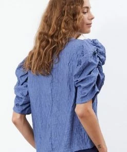 Lollys Laundry Lou Blouse - Dusty Blue