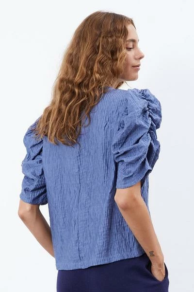 Lollys Laundry Lou Blouse - Dusty Blue 1 Lollys Laundry Lou Blouse - Dusty Blue