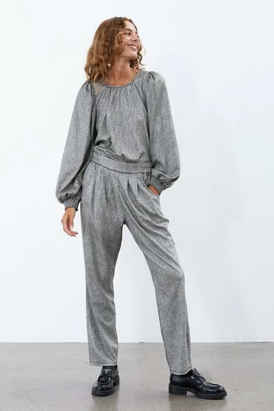 Lollys Laundry Monica Blouse Silver 2 Lollys Laundry Monica Blouse Silver