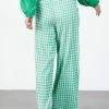 Lollys Laundry Rita Green Check Trousers Gingham
