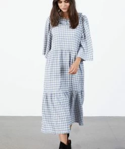 Lollys Laundry Sonya Dress - Dusty Blue