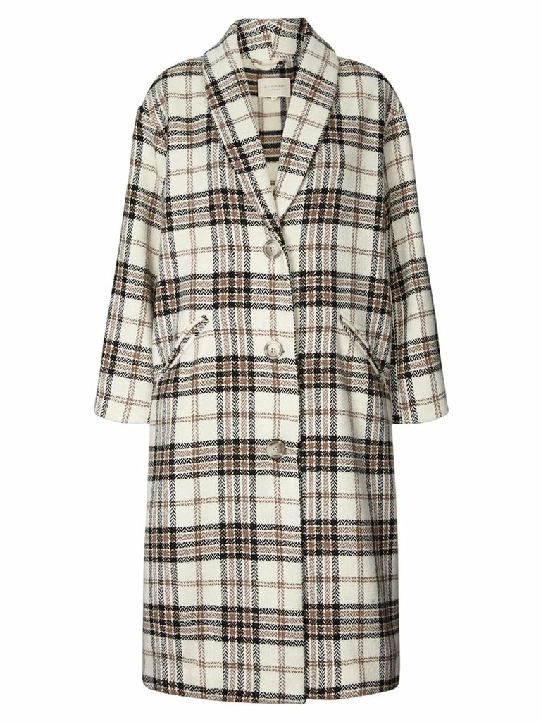 Lollys Laundry Billie Check Coat In Black Cream 2 Lollys Laundry Billie Check Coat In Black Cream