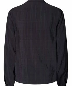 Lollys Laundry Balu Check Shirt In Washed Black