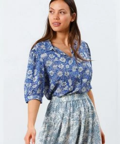 Lollys Laundry Lolly's Laundry Zoe Cornflower Shirt In Blue