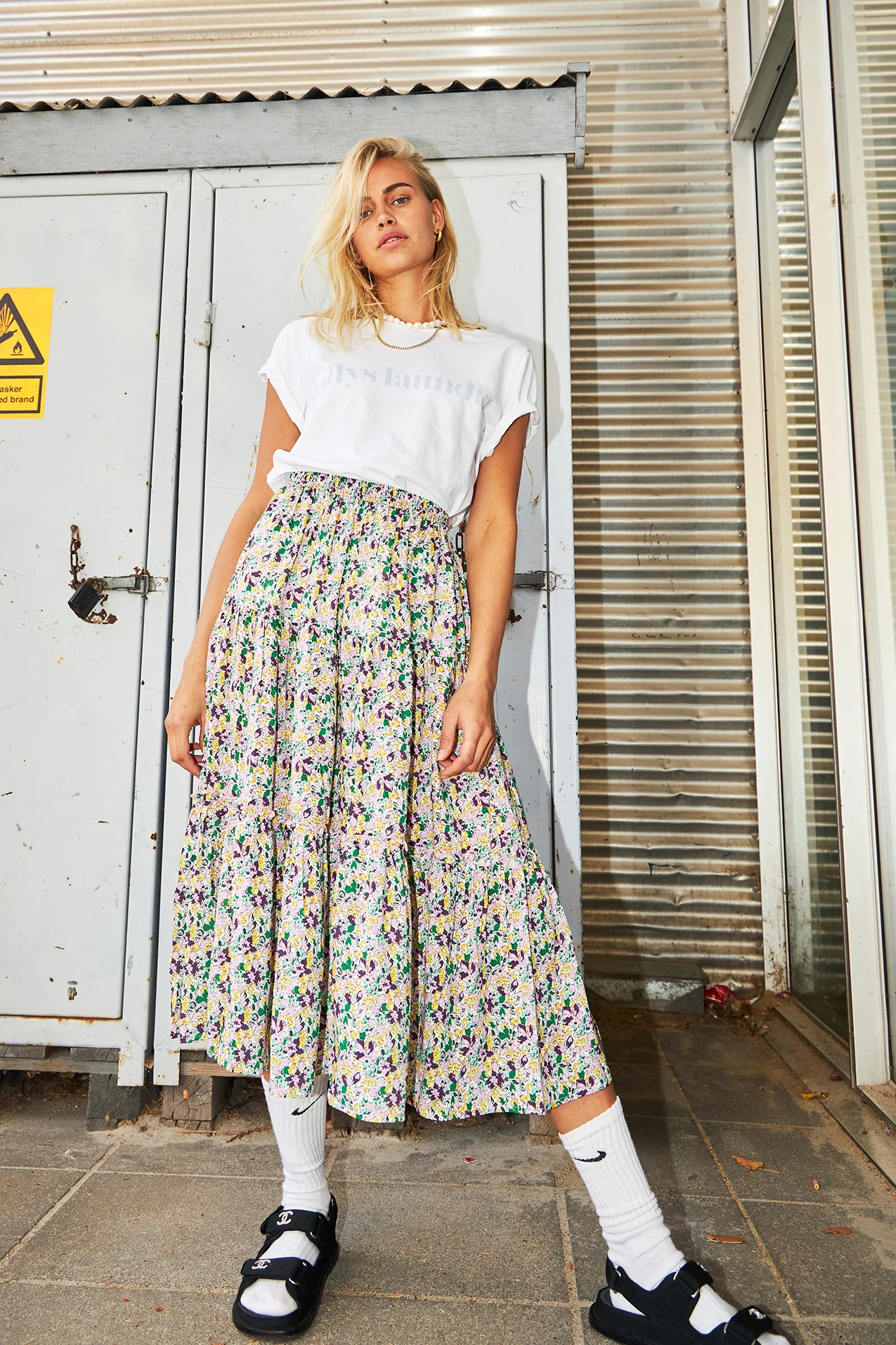 Lollys Laundry Floral Multi Coloured Morning Skirt 2 Lollys Laundry Floral Multi Coloured Morning Skirt