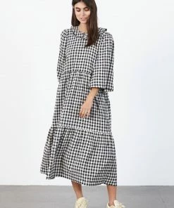 Lollys Laundry Sonya Gingham Midi Dress