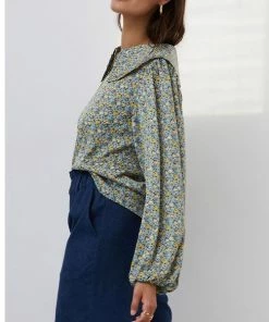 Lollys Laundry Luke Shirt Green Floral