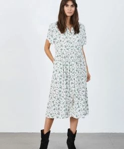 Lollys Laundry Lolly's Laundry Aliya Dress In White & Green