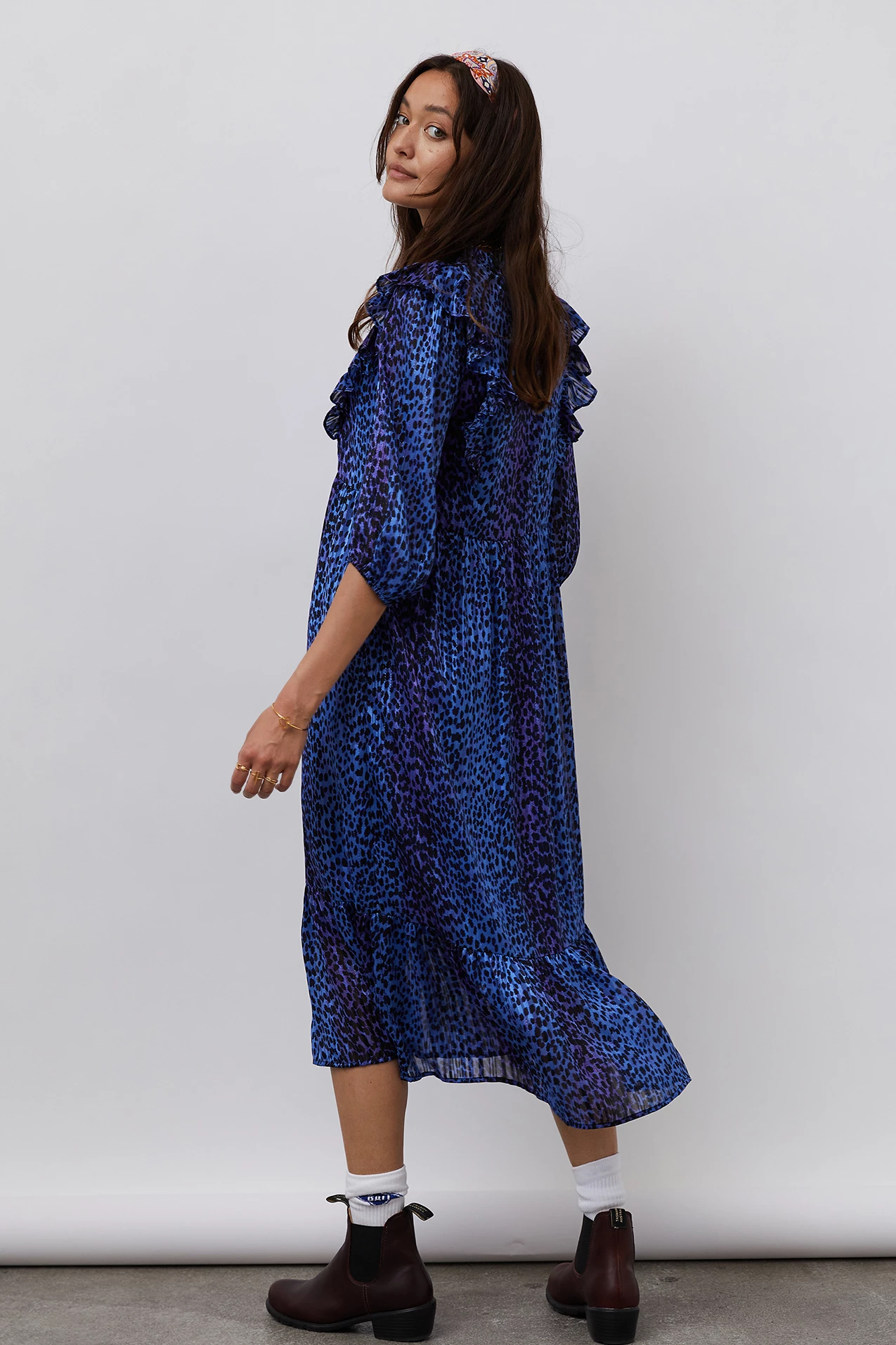 Lollys Laundry Cana Blue Spot Midi Dress 5 Lollys Laundry Cana Blue Spot Midi Dress