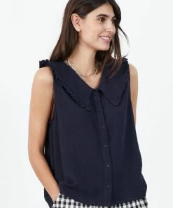 Lollys Laundry Carly Top - Washed Black