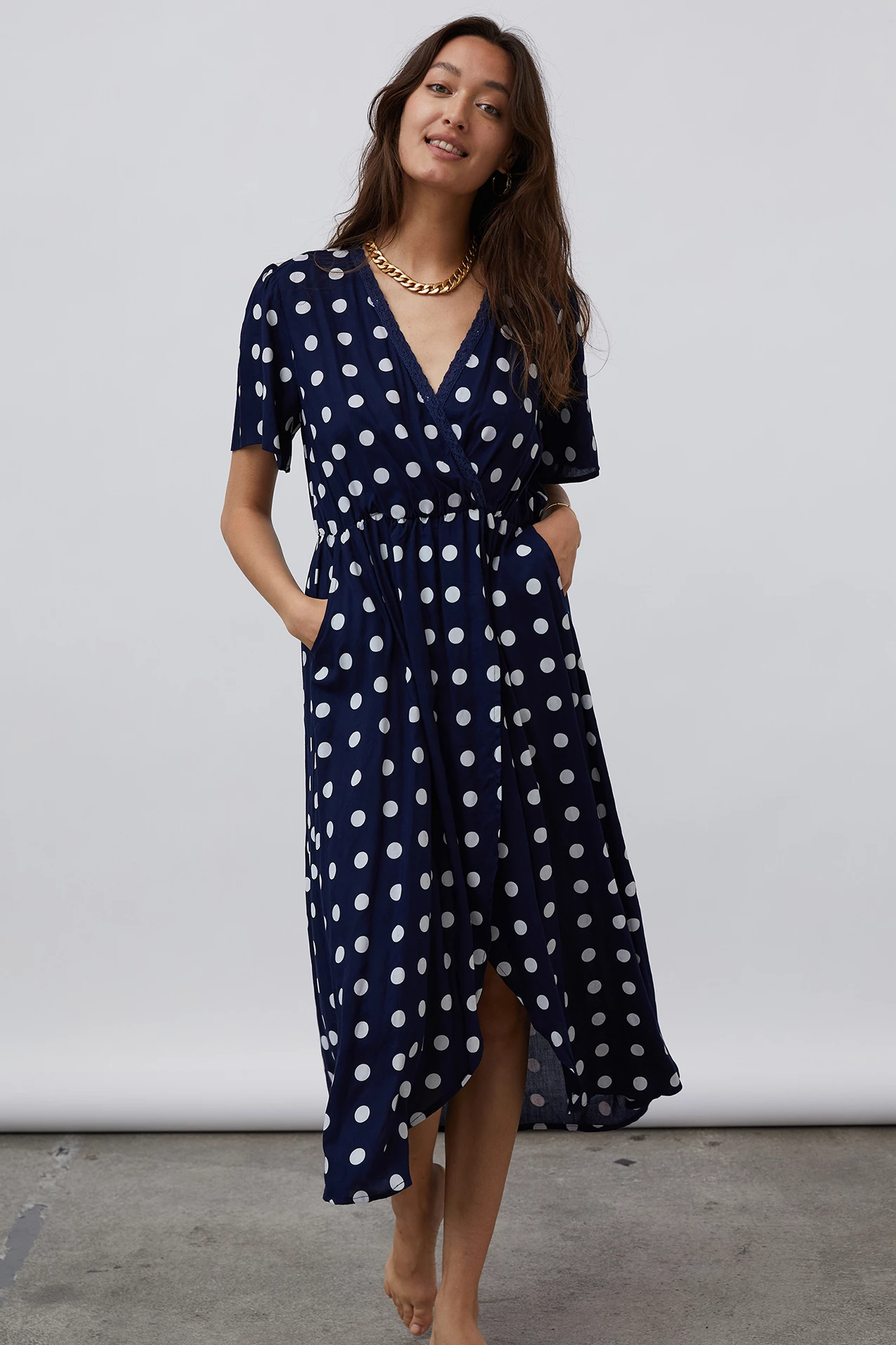 Lollys Laundry Marie Navy Polka Dress 5 Lollys Laundry Marie Navy Polka Dress