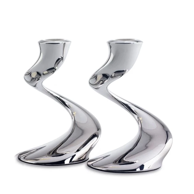 Robert Welch Windrush Candlestick, 2 Piece 2 Robert Welch Windrush Candlestick, 2 Piece