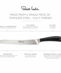 Robert Welch Special Offer 2 Piece Knife Set - Bread & Cooks Knife Signature Essentials Knifes