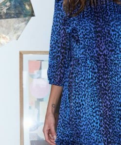 Lollys Laundry Cana Blue Spot Midi Dress 8 Lollys Laundry Cana Blue Spot Midi Dress