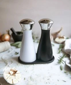 Robert Welch Signature Utensil Stand Set with Signature Mills and Tray Set 5 Robert Welch Signature Utensil Stand Set with Signature Mills and Tray Set