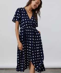 Lollys Laundry Marie Navy Polka Dress 12 Lollys Laundry Marie Navy Polka Dress