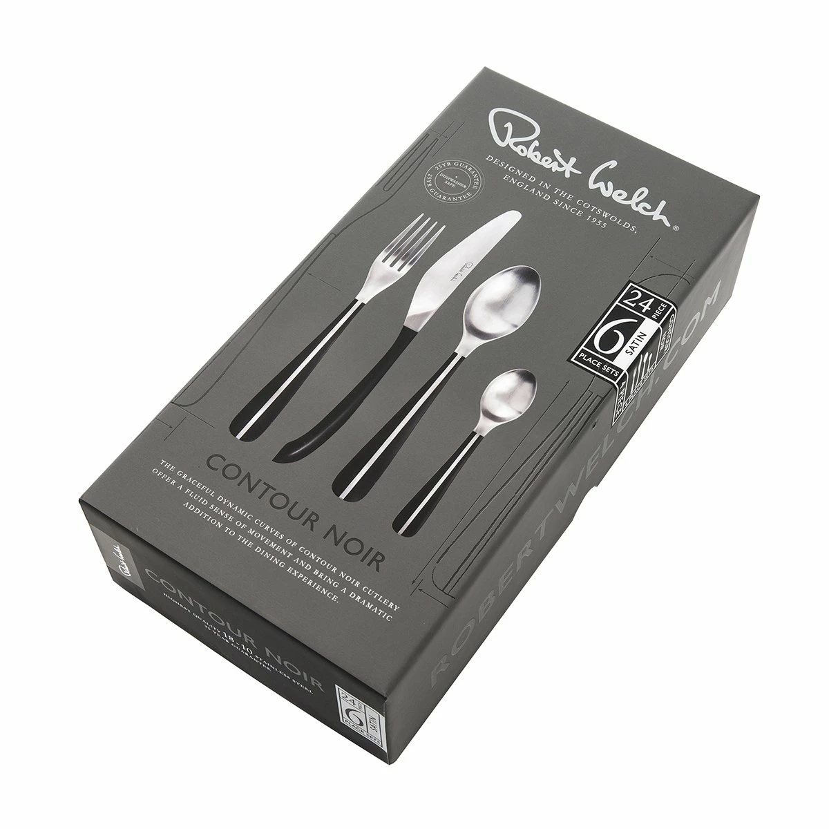 Robert Welch Contour Noir Satin Cutlery Set 24 Piece 3 Robert Welch Contour Noir Satin Cutlery Set 24 Piece
