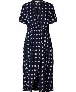 Lollys Laundry Marie Navy Polka Dress