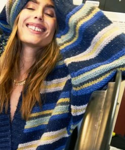 Lollys Laundry Carrie Navy Stripe Cardigan