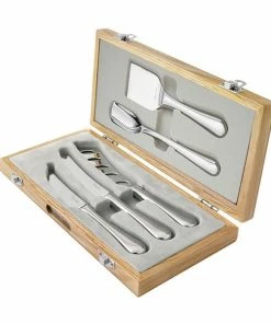 Robert Welch Radford Bright Gourmet Cheese Set with Oak Pebble Chopping Board