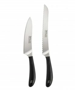 Robert Welch Special Offer 2 Piece Knife Set - Bread & Cooks Knife Signature Essentials Knifes