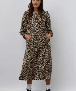 Lollys Laundry Lucas Leopard Print Midi Dress