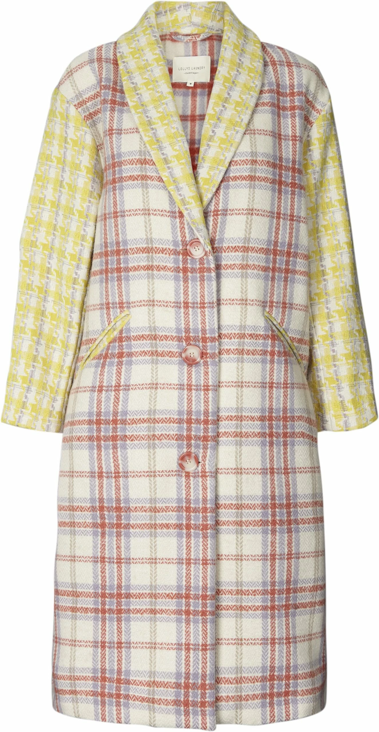 Lollys Laundry Billy Checked Coat Yellow and Orange 1 Lollys Laundry Billy Checked Coat Yellow and Orange