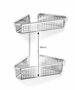 Robert Welch Burford Corner Shower Basket Double