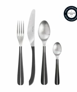 Robert Welch Contour Noir Satin Cutlery Set 24 Piece