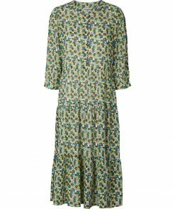 Lollys Laundry Olivia Green Floral Dress