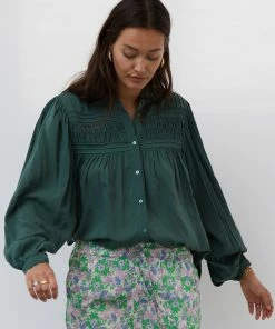 Lollys Laundry Cara Shirt Dusty Green