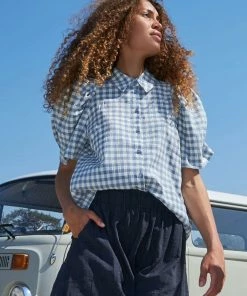 Lollys Laundry Dusty Blue Aby Shirt